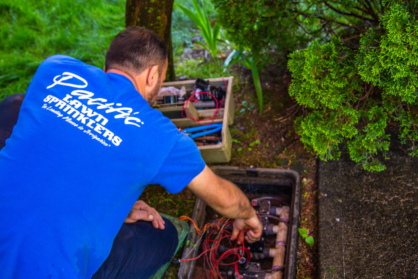 Service truck stocked for irrigation maintenance